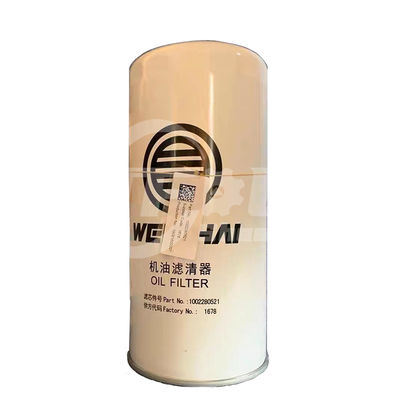 주문 오일 필터 1002280521 Sinotruk Howo 트럭 WEICHAI 엔진 부품 온라인 제조